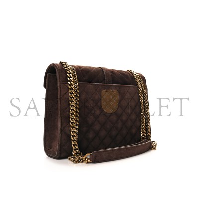 YSL ENVELOPE MEDIUM CHAIN BAG IN SUEDE SHOULDER BAG 4872061557025 (24*17.5*6cm)