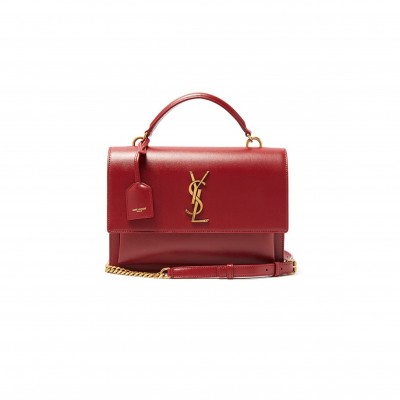 YSL SUNSET MEDIUM TOP HANDLE IN SMOOTH LEATHER 634723D420W6008 (25*18*5cm)