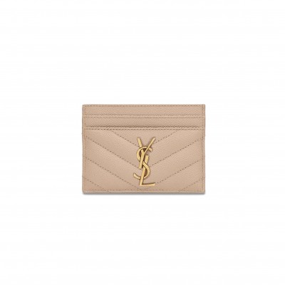 YSL CASSANDRE MATELASSÉ CARD CASE IN GRAIN DE POUDRE LEATHER 423291BOW012721 (10.5*7.5*0.5cm)