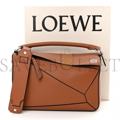 LOEWE CALFSKIN MEDIUM PUZZLE BAG TAN (28*18*12cm)