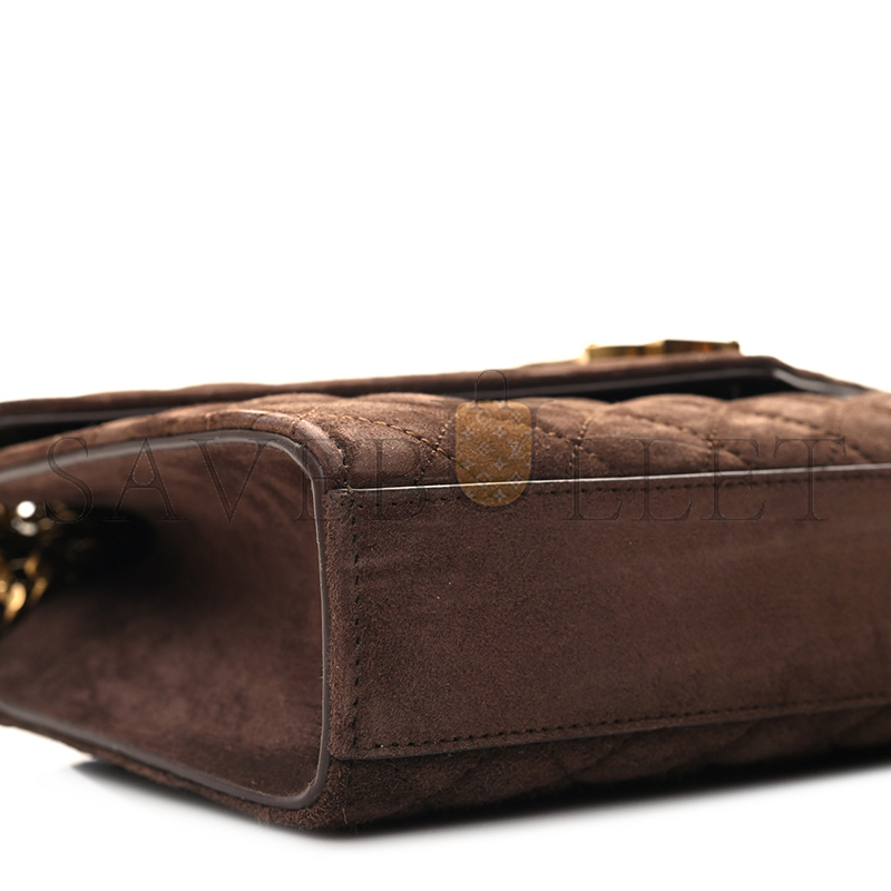 YSL ENVELOPE MEDIUM CHAIN BAG IN SUEDE SHOULDER BAG 4872061557025 (24*17.5*6cm)
