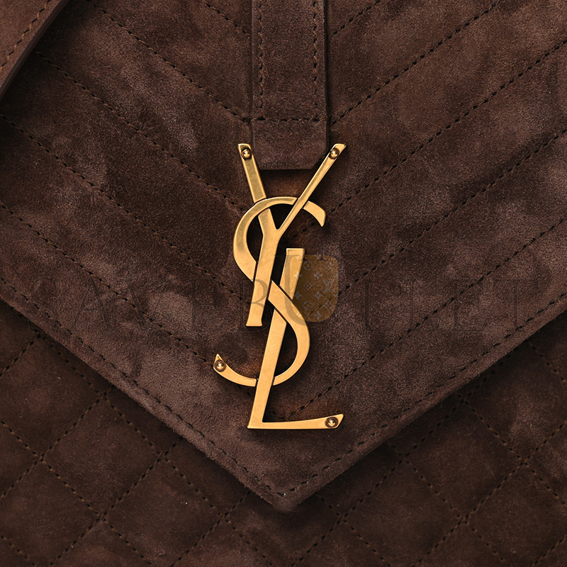 YSL ENVELOPE MEDIUM CHAIN BAG IN SUEDE SHOULDER BAG 4872061557025 (24*17.5*6cm)