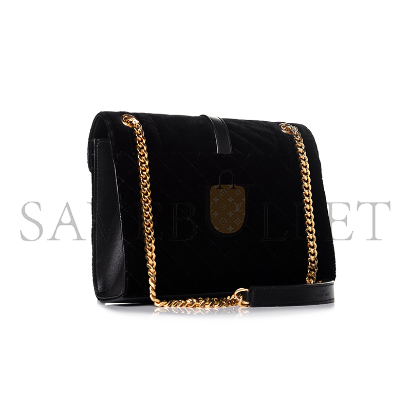 YSL ENVELOPE MEDIUM CHAIN BAG IN SUEDE SHOULDER BAG 487206759478 (24*17.5*6cm)
