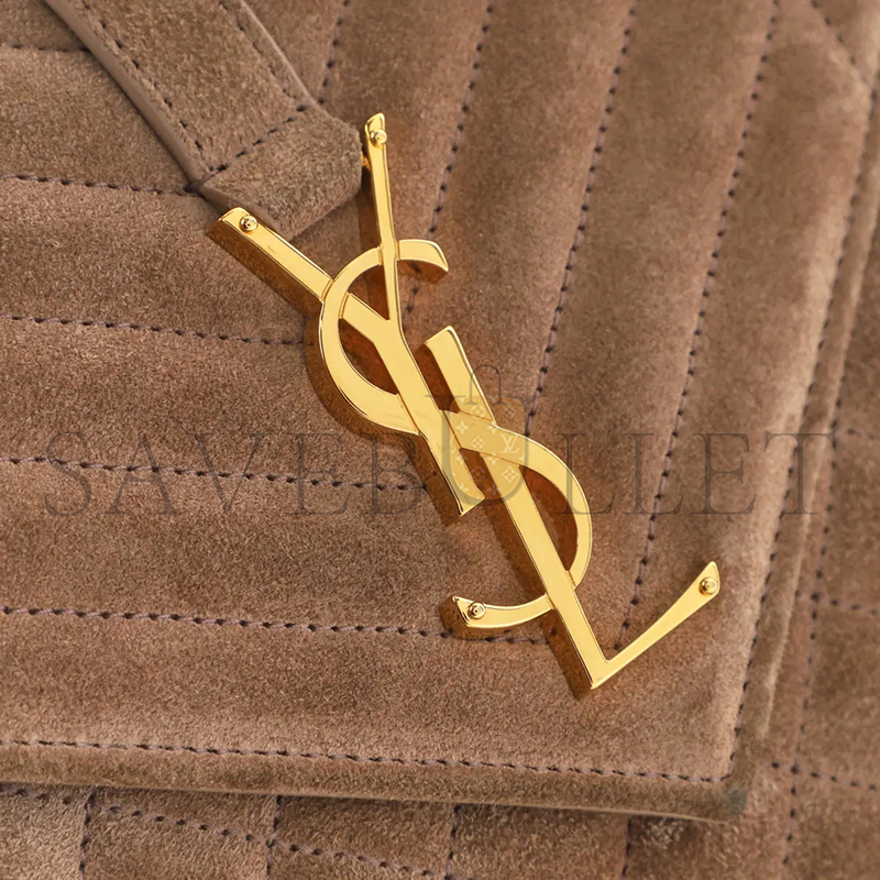 YSL ENVELOPE MEDIUM CHAIN BAG IN SUEDE SHOULDER BAG 48720643748744 (24*17.5*6cm)