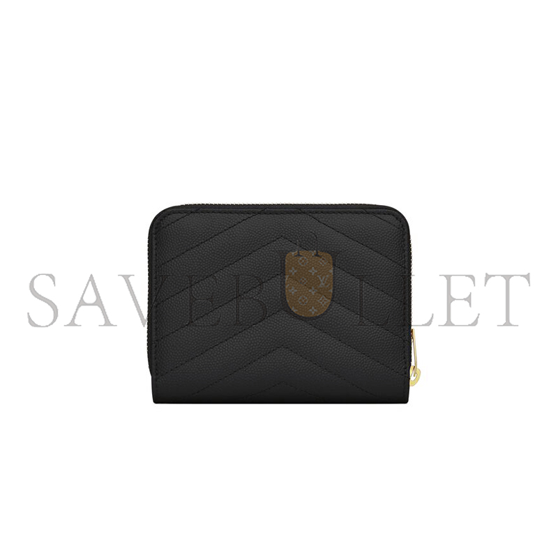 YSL CASSANDRE MATELASSÉ COMPACT ZIP AROUND WALLET IN GRAIN DE POUDRE LEATHER 668288BOW011000 (12*10*3cm) YSL CASSANDRE MATELASSÉ COMPACT ZIP AROUND WALLET IN GRAIN DE POUDRE LEATHER 668288BOW011000 (12*10*3cm)
