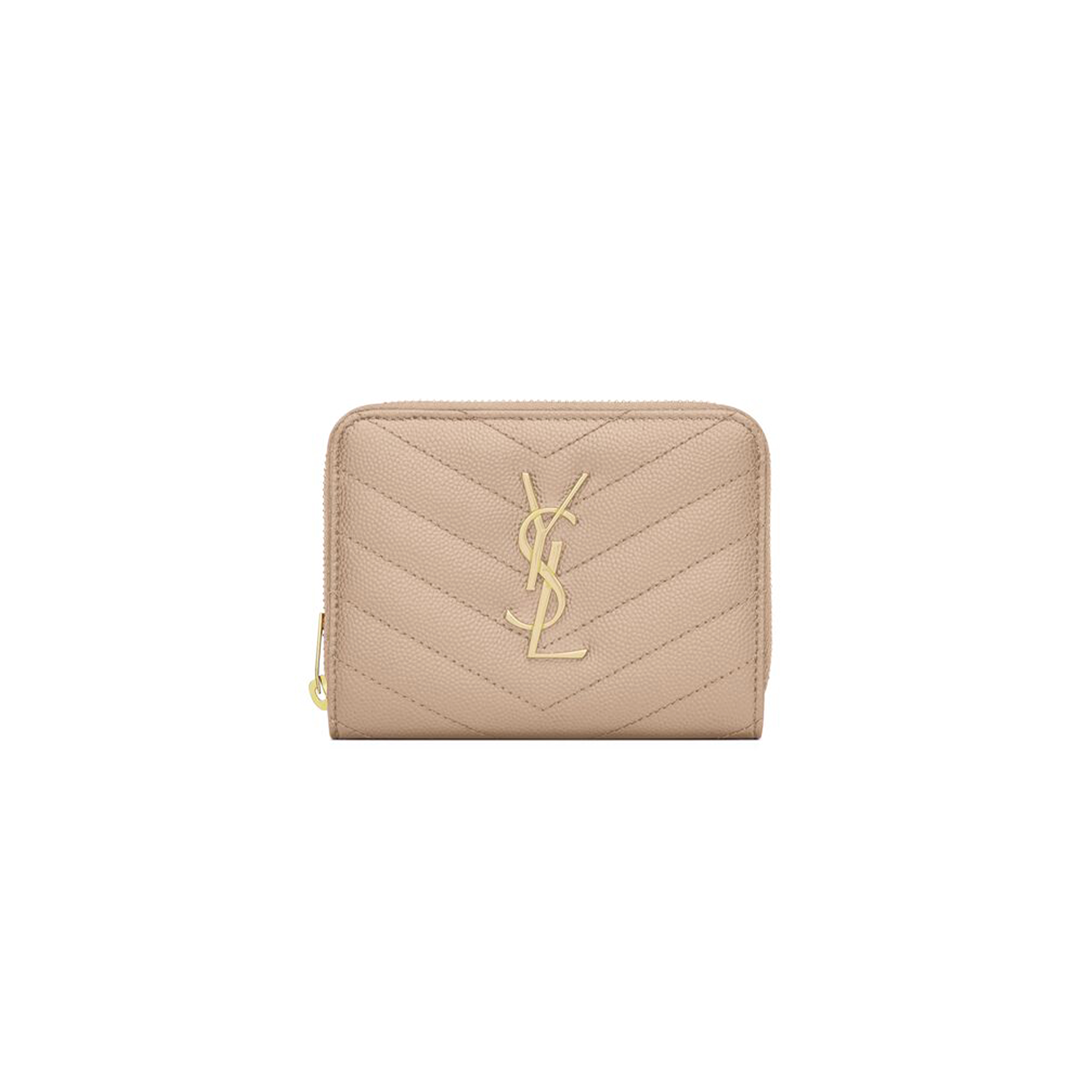 YSL CASSANDRE MATELASSÉ COMPACT ZIP AROUND WALLET IN GRAIN DE POUDRE LEATHER 668288BOW012721 (12*10*3cm) YSL CASSANDRE MATELASSÉ COMPACT ZIP AROUND WALLET IN GRAIN DE POUDRE LEATHER 668288BOW012721 (12*10*3cm)