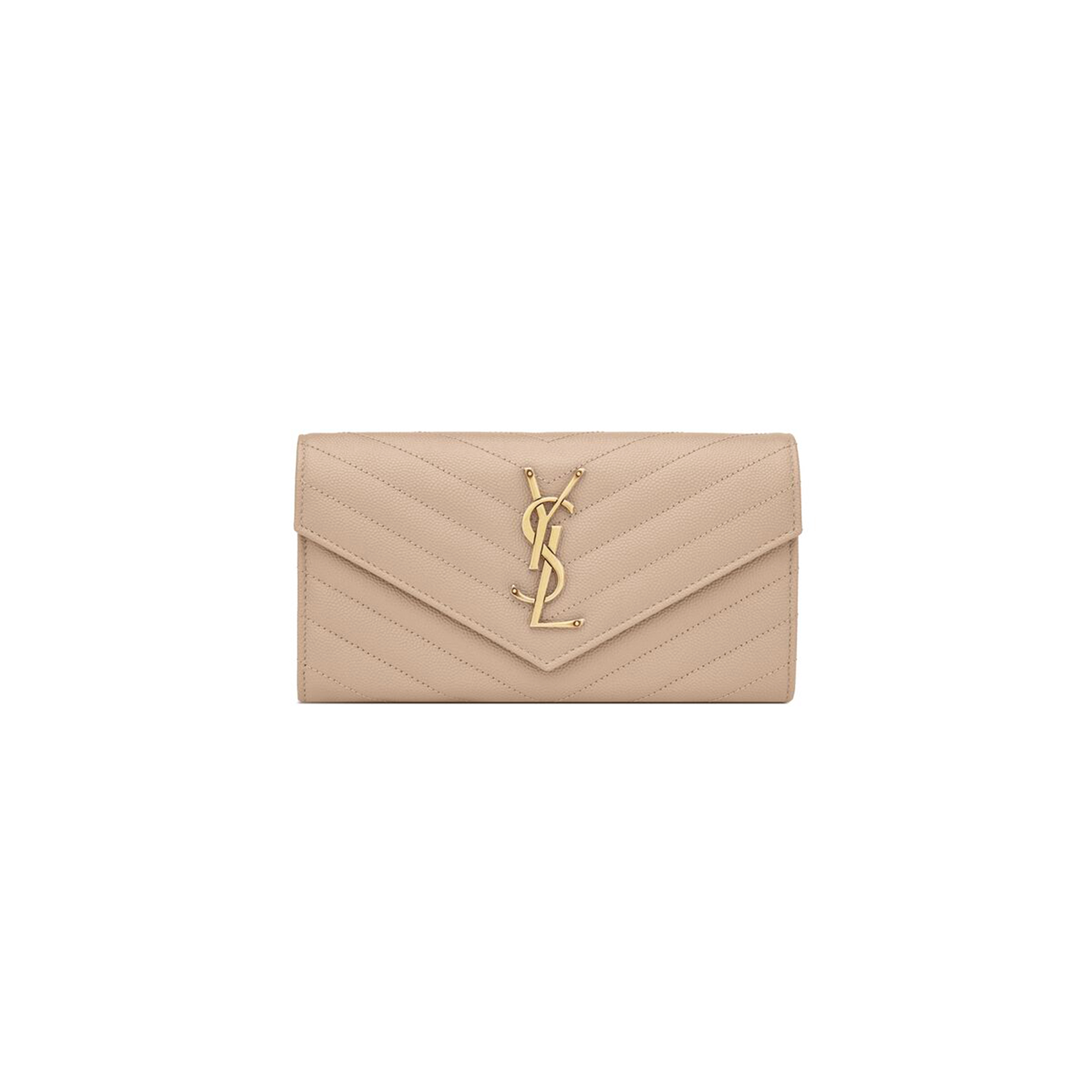 YSL CASSANDRE MATELASSÉ LARGE FLAP WALLET IN GRAIN DE POUDRE LEATHER 372264BOW012721 (19*11*3cm) YSL CASSANDRE MATELASSÉ LARGE FLAP WALLET IN GRAIN DE POUDRE LEATHER 372264BOW012721 (19*11*3cm)
