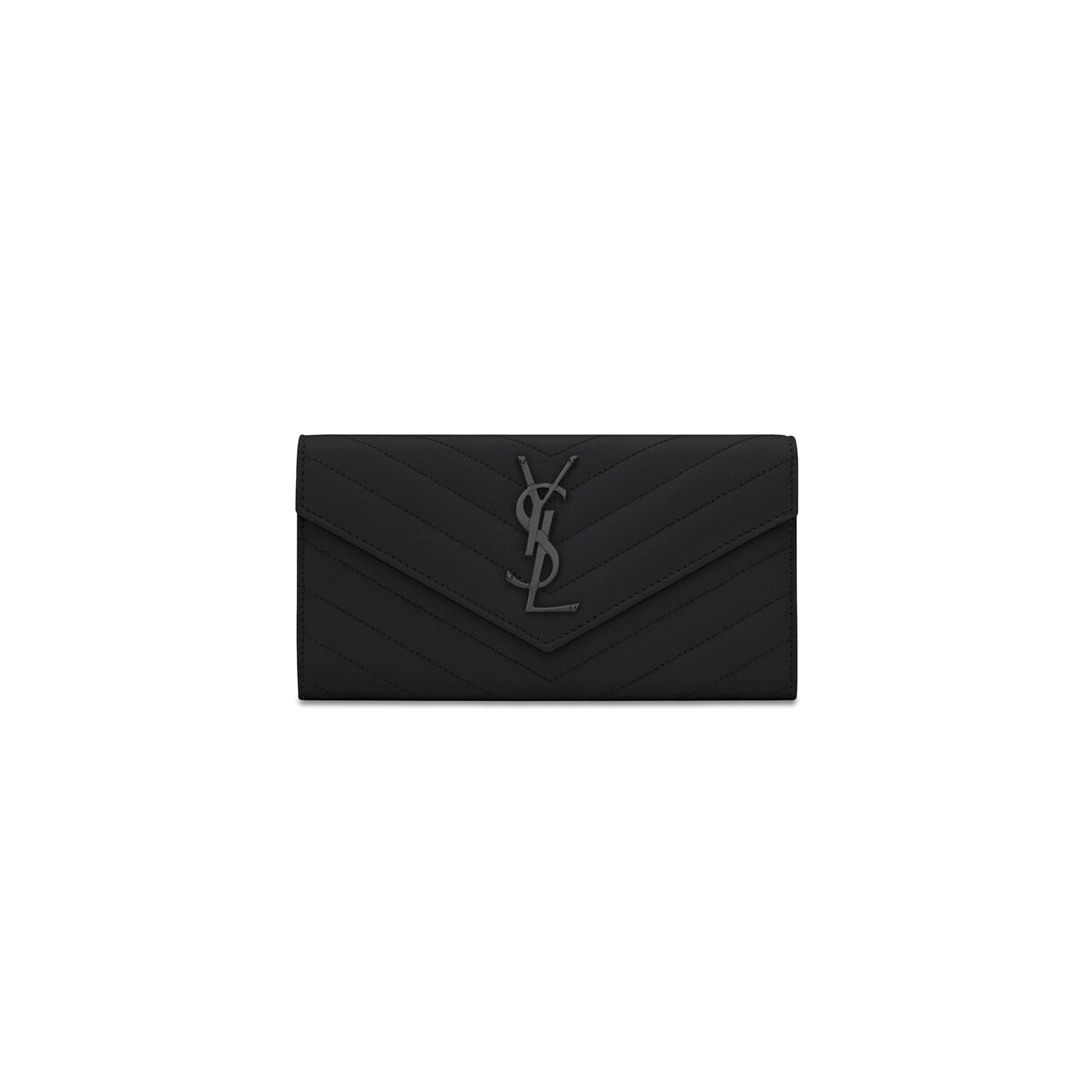 YSL CASSANDRE MATELASSÉ LARGE FLAP WALLET IN GRAIN DE POUDRE LEATHER 372264BOW081000 (19*11*3cm) YSL CASSANDRE MATELASSÉ LARGE FLAP WALLET IN GRAIN DE POUDRE LEATHER 372264BOW081000 (19*11*3cm)