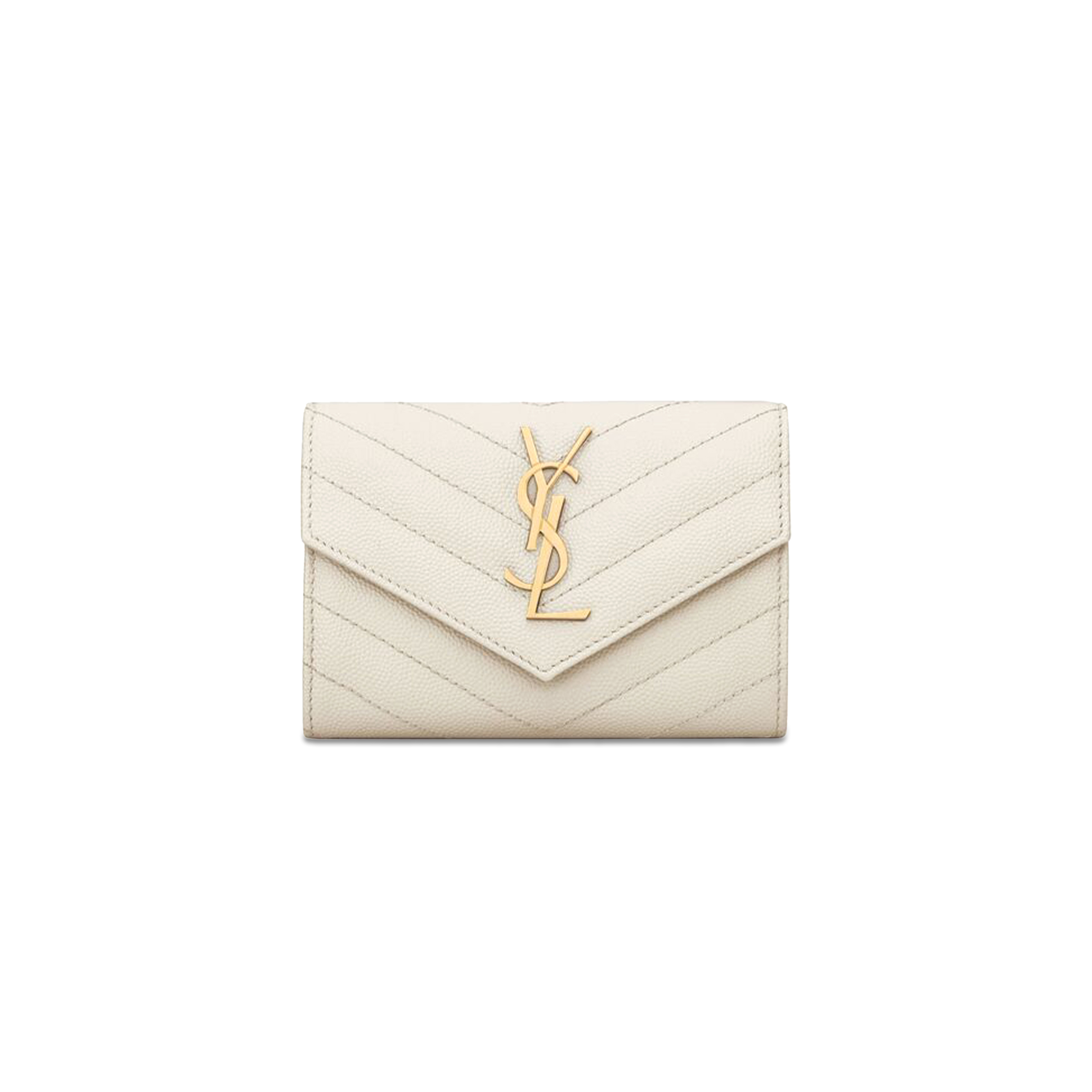 YSL CASSANDRE MATELASSÉ SMALL ENVELOPE WALLET IN GRAIN DE POUDRE LEATHER 414404BOW019207 (13.5*9.5*3cm) YSL CASSANDRE MATELASSÉ SMALL ENVELOPE WALLET IN GRAIN DE POUDRE LEATHER 414404BOW019207 (13.5*9.5*3cm)