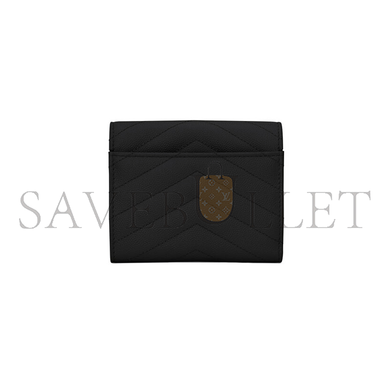 YSL CASSANDRE MATELASSÉ COMPACT TRI FOLD WALLET IN GRAIN DE POUDRE LEATHER 403943BOW021000 (12.5*10*2.5cm) YSL CASSANDRE MATELASSÉ COMPACT TRI FOLD WALLET IN GRAIN DE POUDRE LEATHER 403943BOW021000 (12.5*10*2.5cm)
